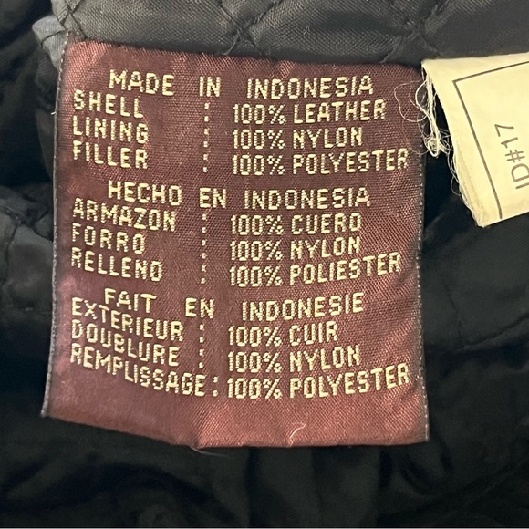 American Classic Black Men’s Leather Bomber Jacket Vintage Size XL Sleeve Spot - Picture 4 of 7